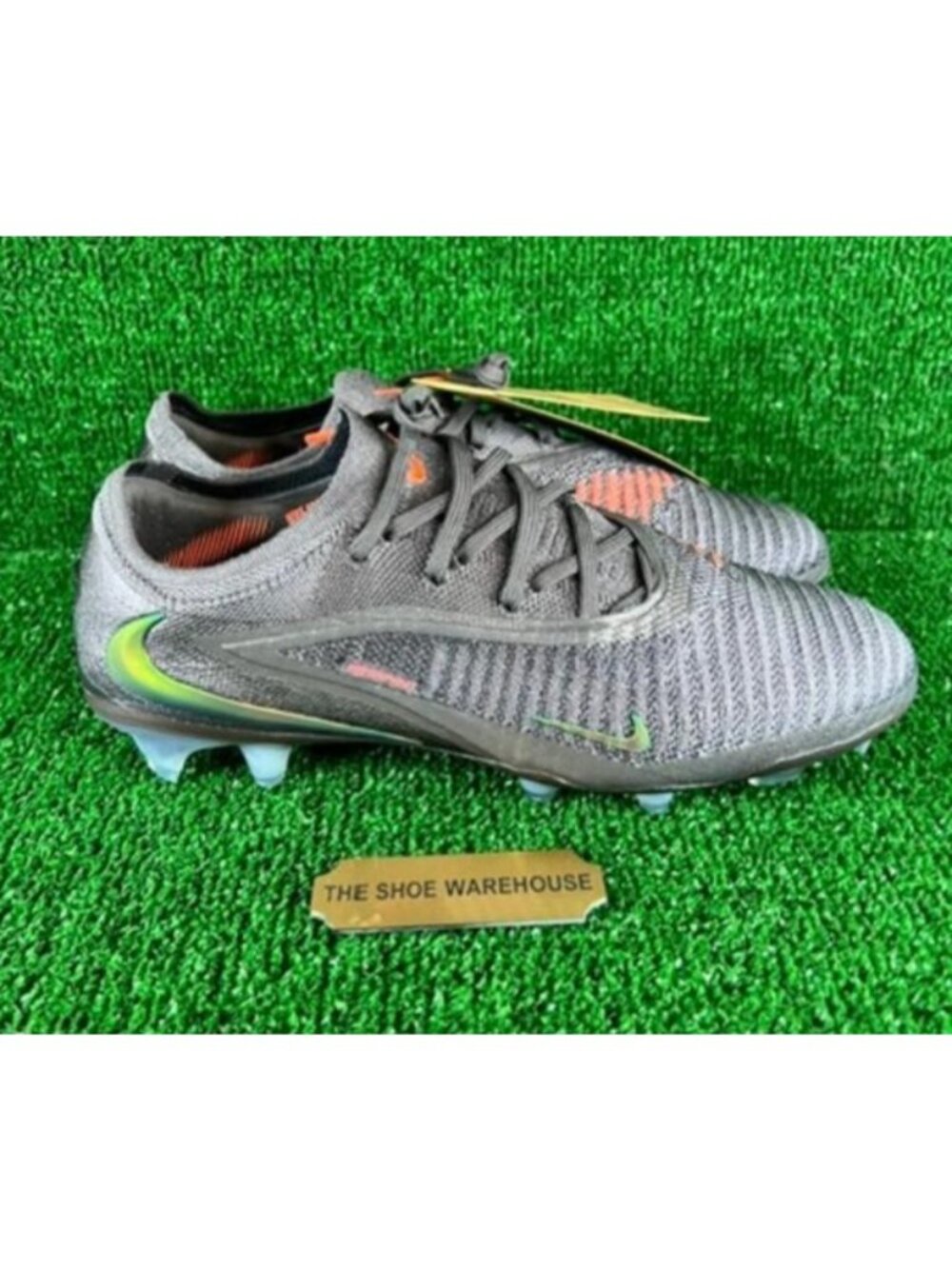 Men Nike Phantom 6 Low Elite FG LV8 Gray Soccer Cleats IQ5511-288 Size 7.5